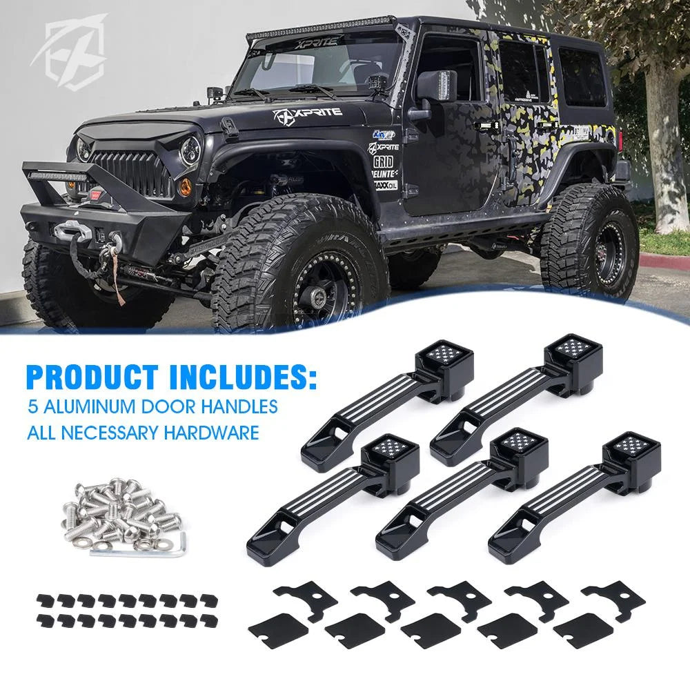 Heavy Duty Aluminum Door Handle Set for Jeep Wrangler JK H87259