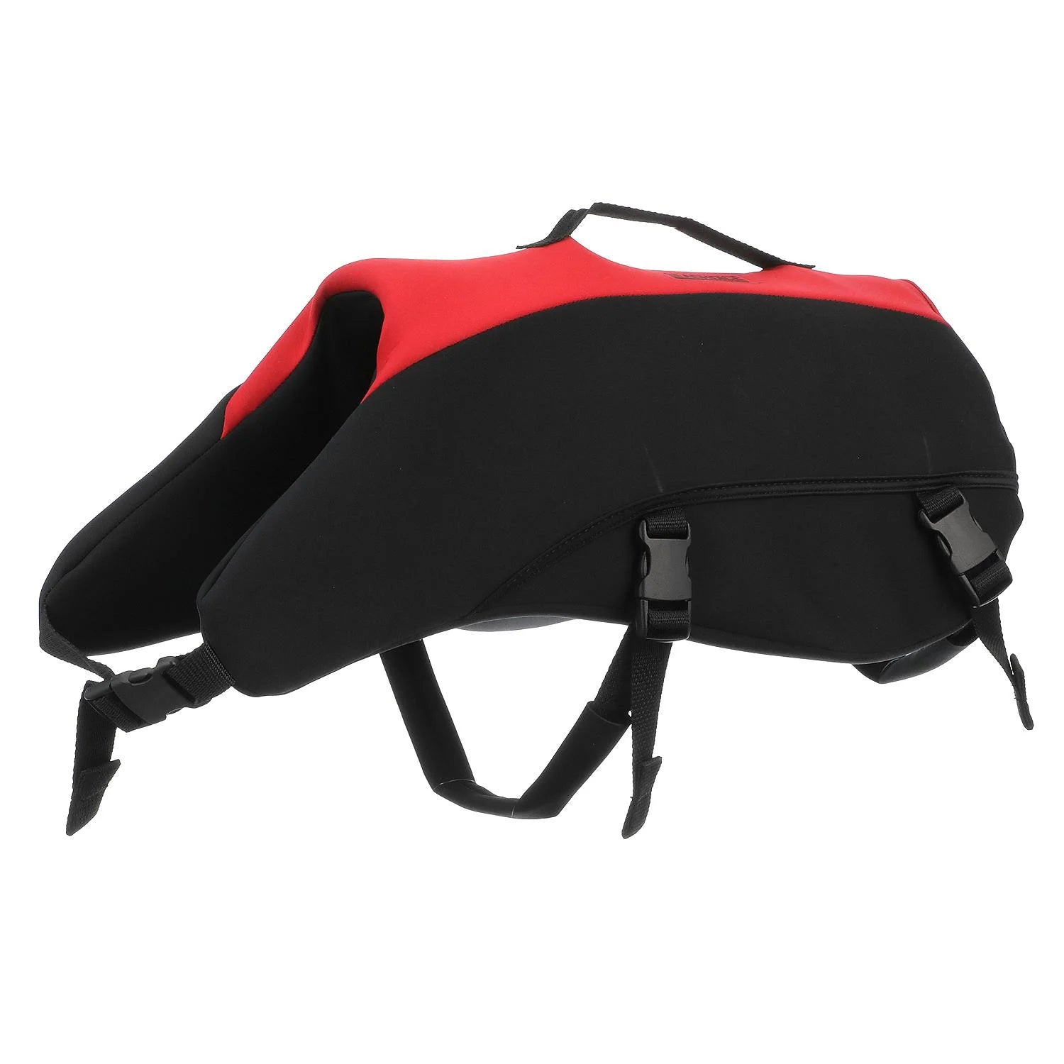 Red and Black Large Dog Life Jacket with Grab Handle O2556