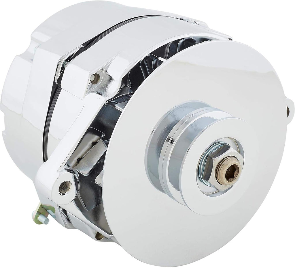 Chrome 100 Amp One Wire Alternator with Chrome Bracket E30326