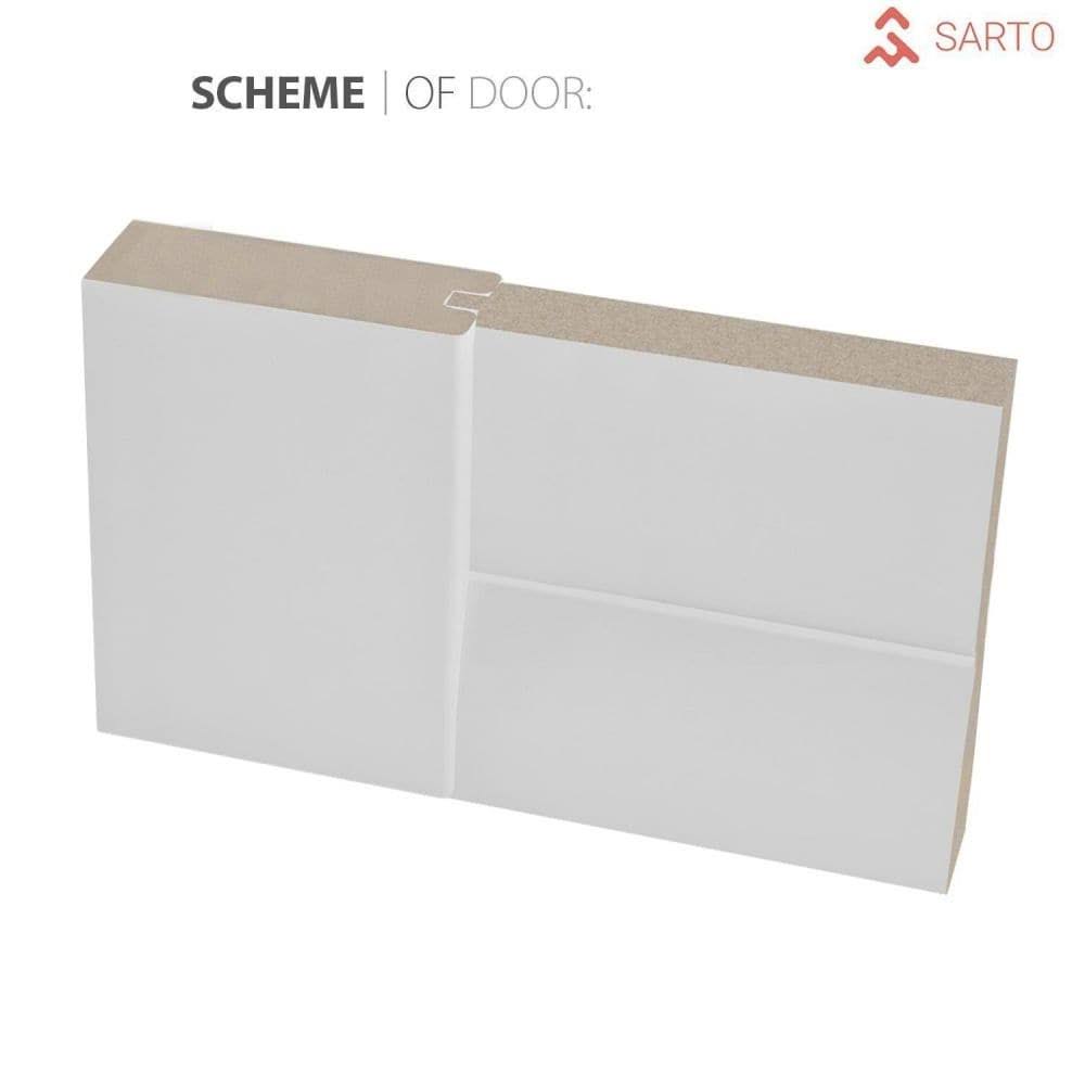 Sliding Barn Door Hardware with Frosted Opaque Glass J2452