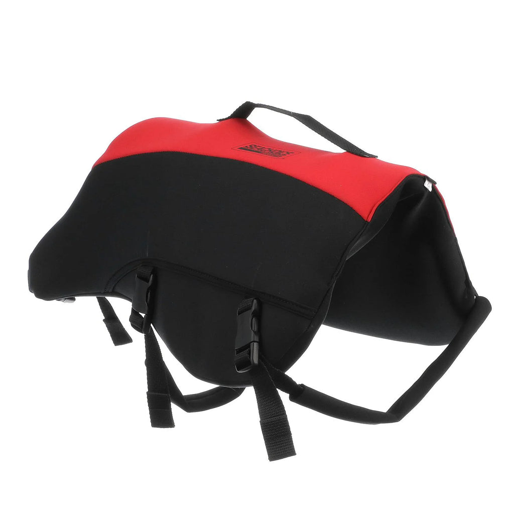 Red and Black Large Dog Life Jacket with Grab Handle O2556