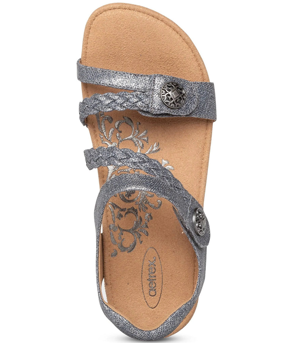 Gold Braided Quarter Strap Shoes M8323