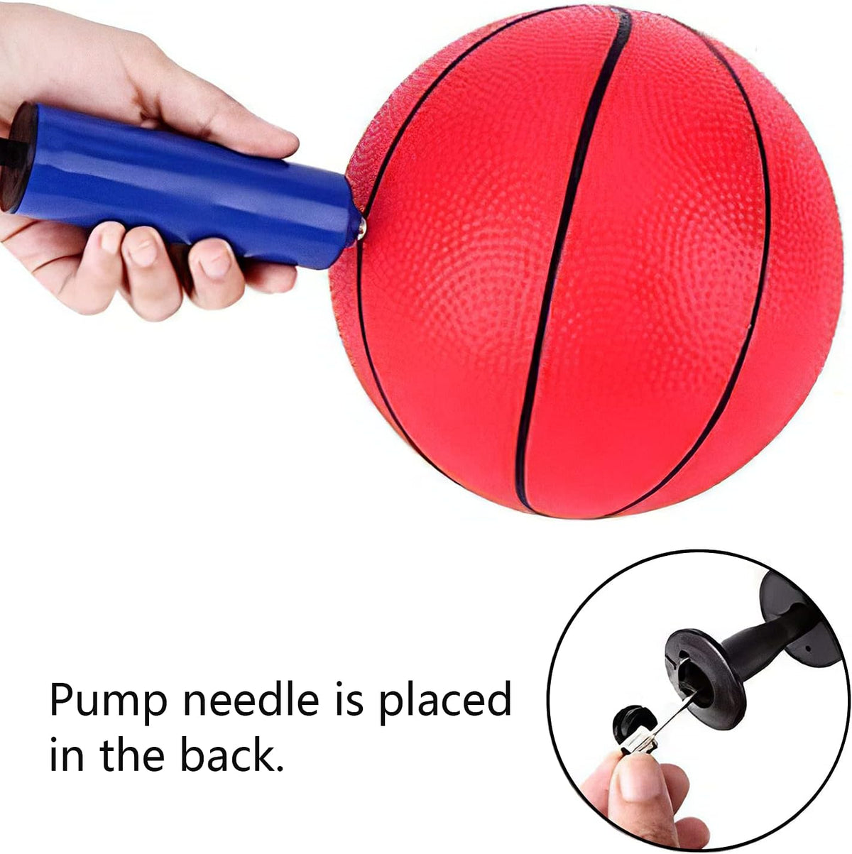 Trampoline Basketball Hoop with 2 Mini Ball and Pump, Metal Rim with Foam Protection R37517