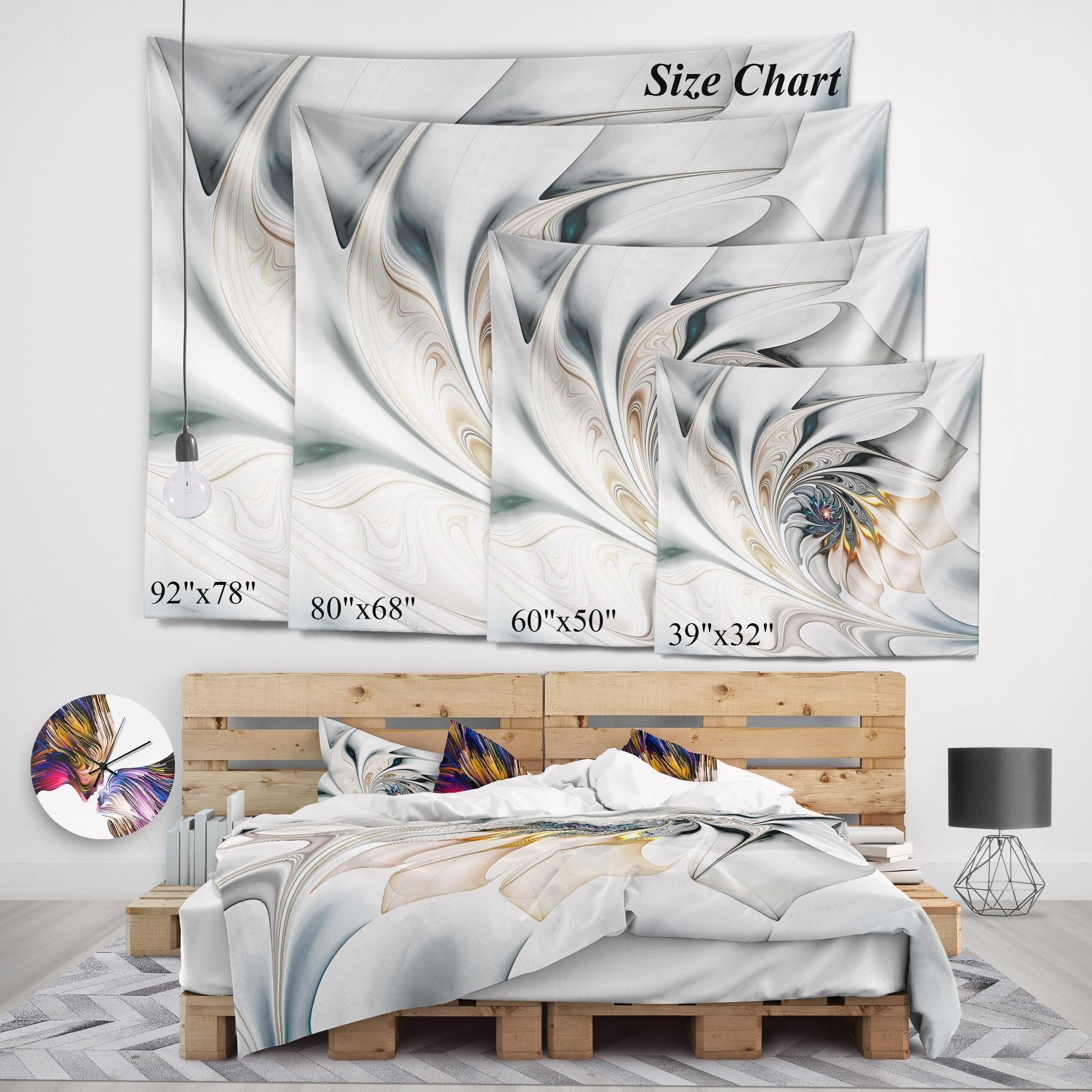Serene Blue Tropical Beach Seashore Wall Tapestry - 80 in. x 68 in. J507