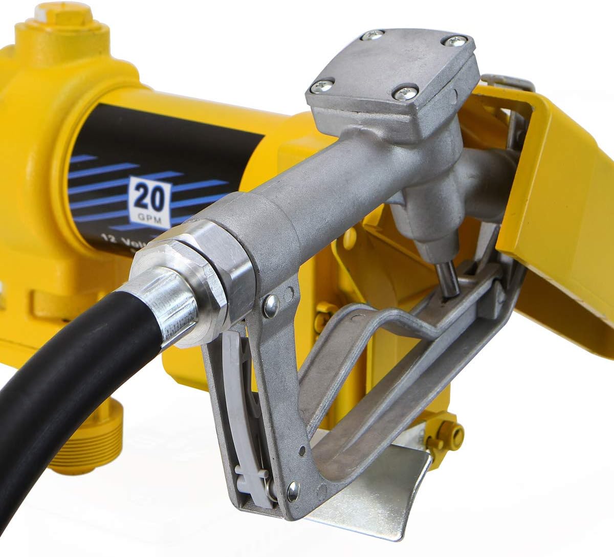 12V Gasoline 20GPM Transfer Fuel Pump Self-Priming Kerosene Extractor Pump with Nozzle and Hose Kit N736031
