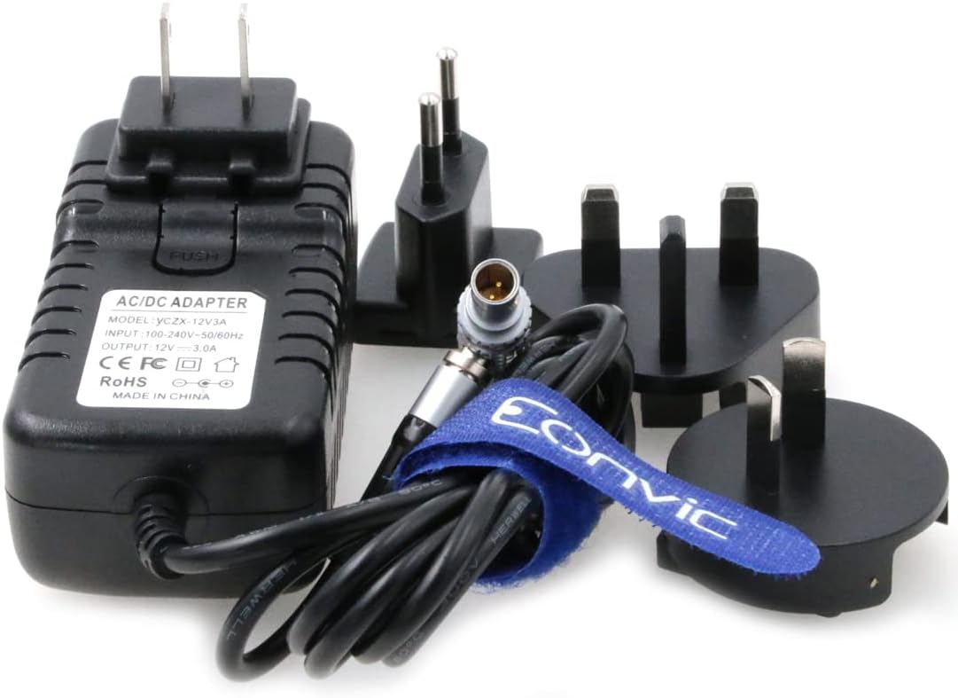 Right Angle 2 Pin to AC Power Adapter Cable with US EU Plugs Z75707