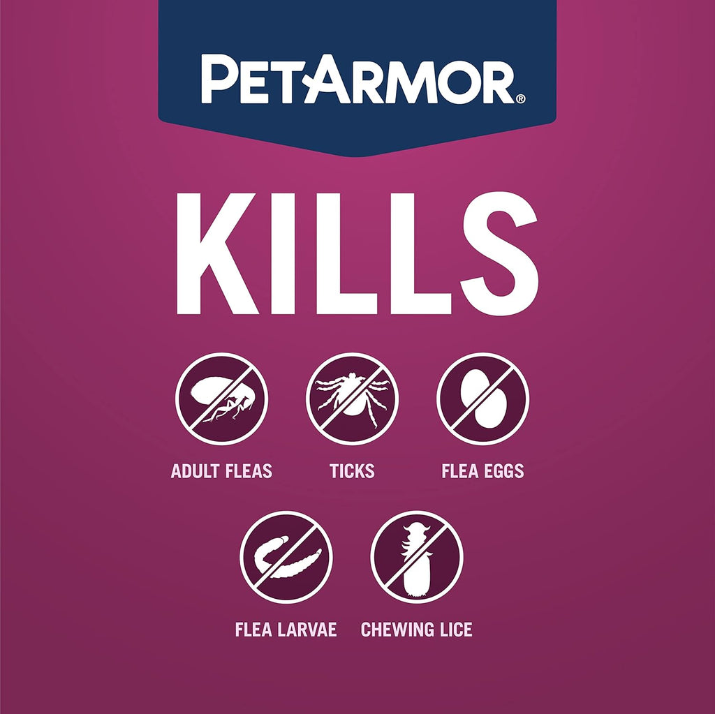 PETARMOR Plus Topical Flea and Tick Prevention for Dogs, 6 Count Pack of 2 A579