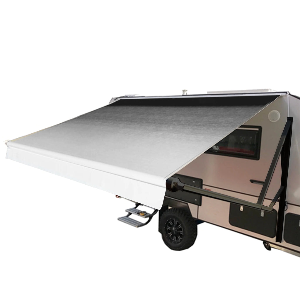 Black Vinyl RV Awning Fabric Replacement 16X8 ft D83779