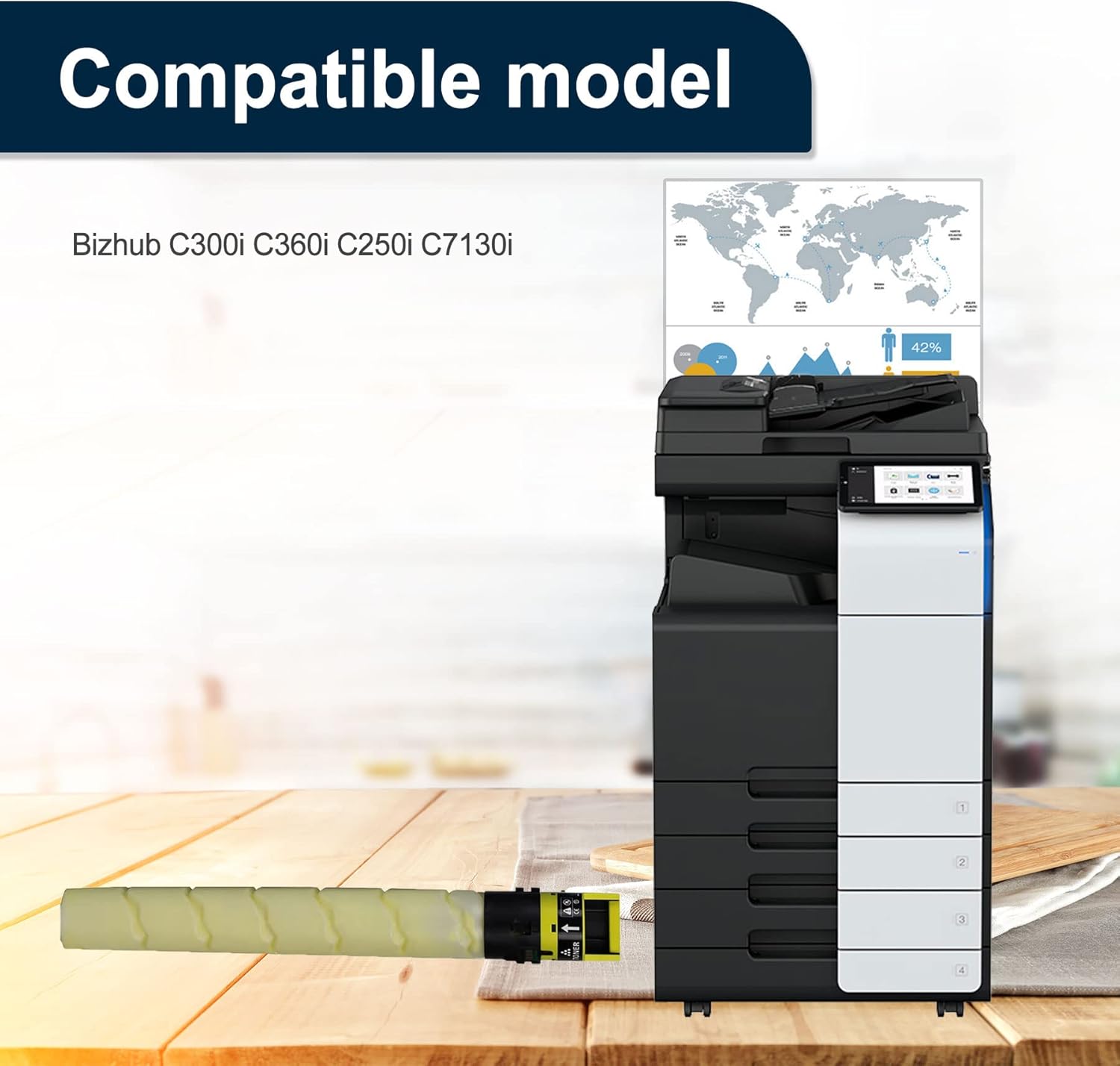 Yellow Toner Cartridge for Bizhub C300i C360i C250i C7130i Printer H6509