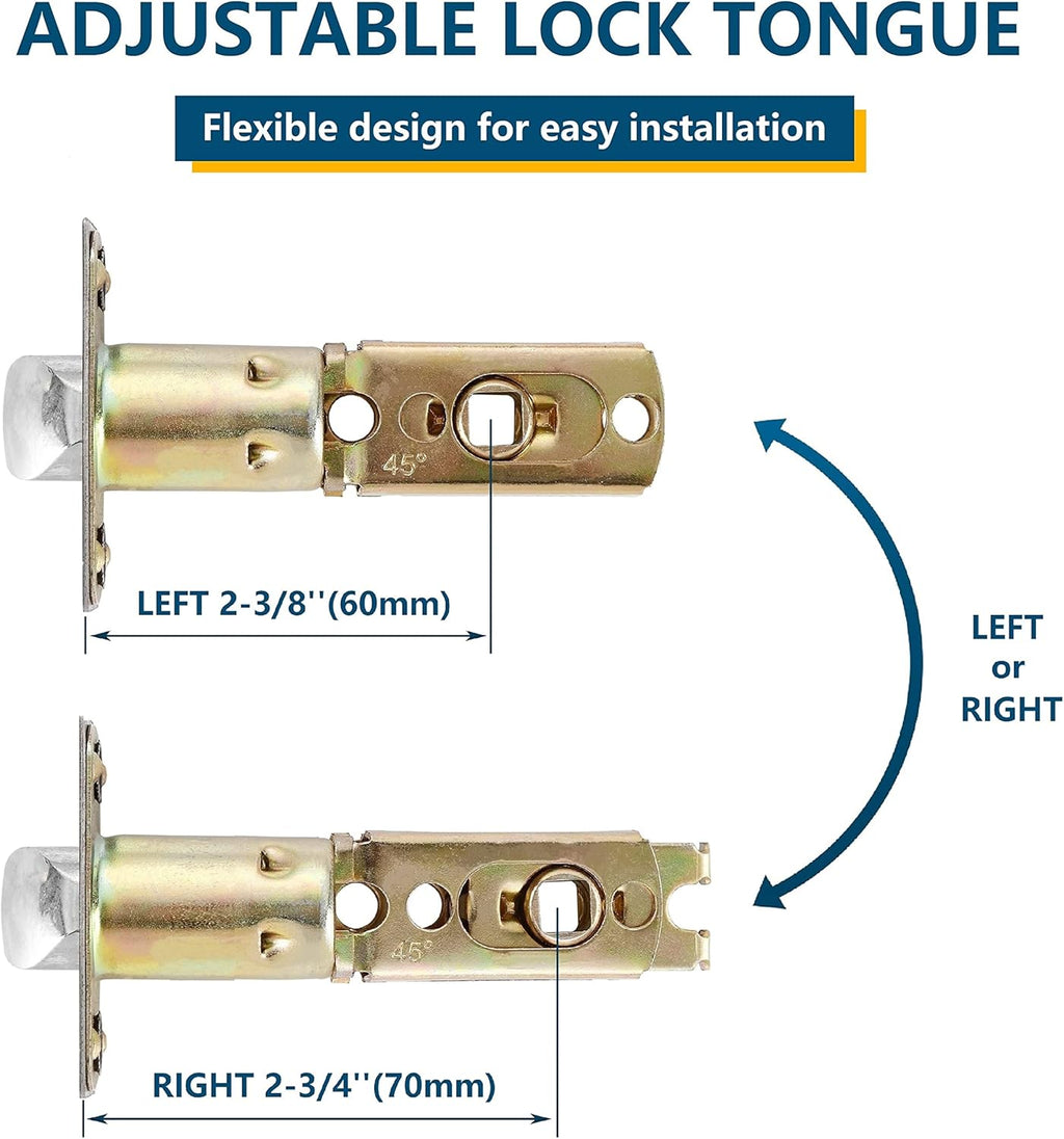 Satin Nickel Square Privacy Door Levers (2 Pack) M7872