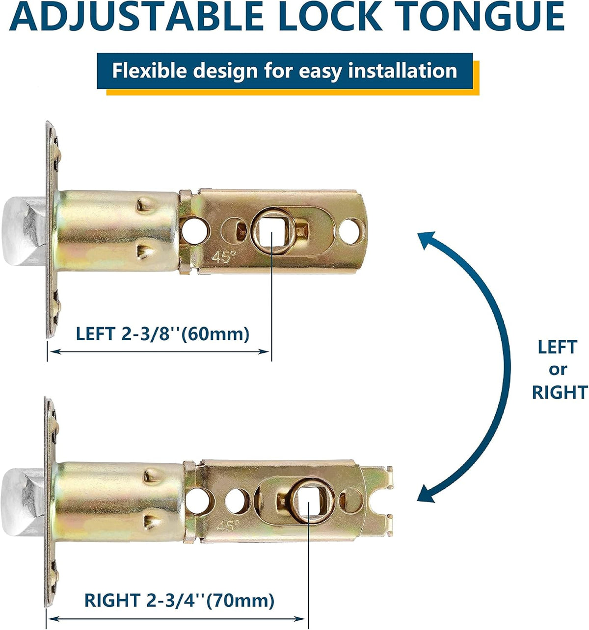 Satin Nickel Square Privacy Door Levers (2 Pack) M7872