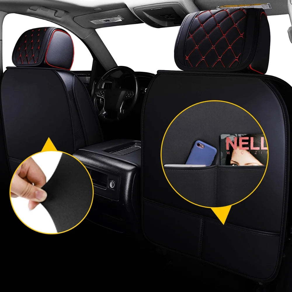 Black-Red Full Set Car Seat Covers F690