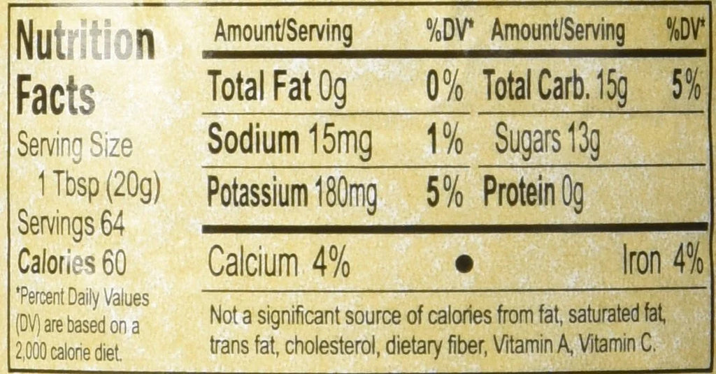 Unsulfured Baking Molasses, 32 Oz. Bottle Case of 12 D9586