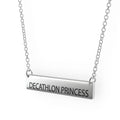 Princess Bar Pendant Necklace Sterling Silver P51460