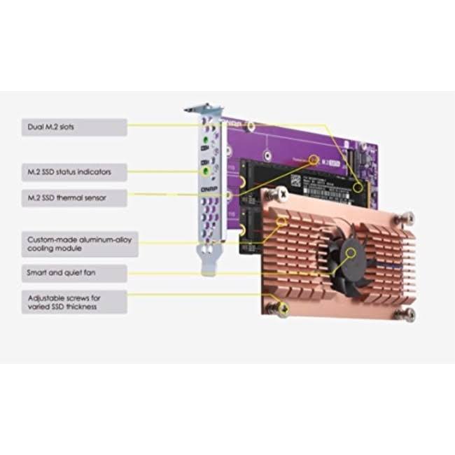 Dual M.2 PCIe SSD Expansion Card Q8341