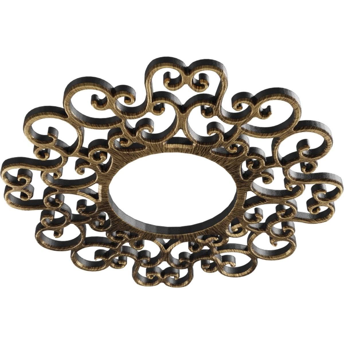 40x22OD x 15 1/4x22ID x 1x22P PVC Pierced Ceiling Medallion Y7129
