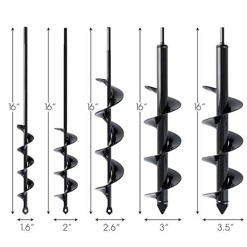 Set of 5 Auger Drill Bit for Planting Z354