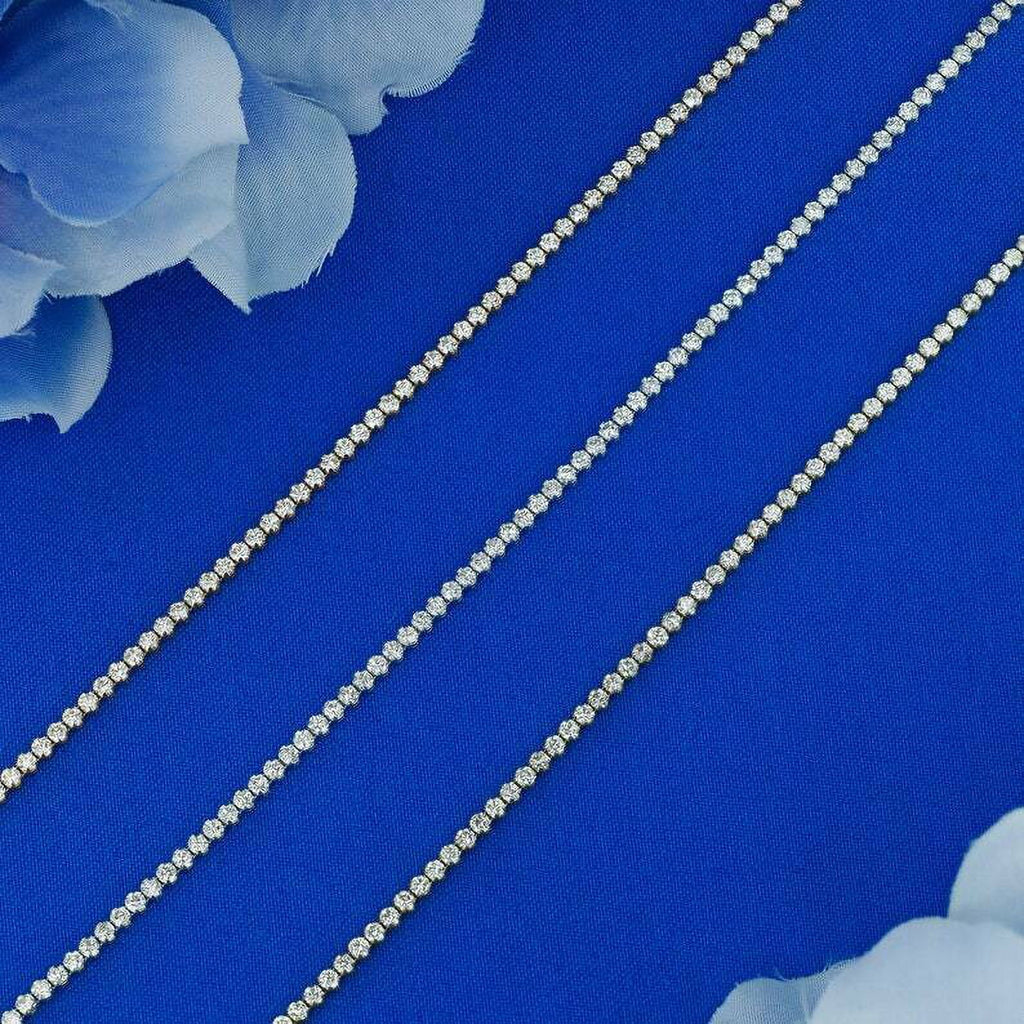 14k White Gold Diamond Tennis Bracelet G996