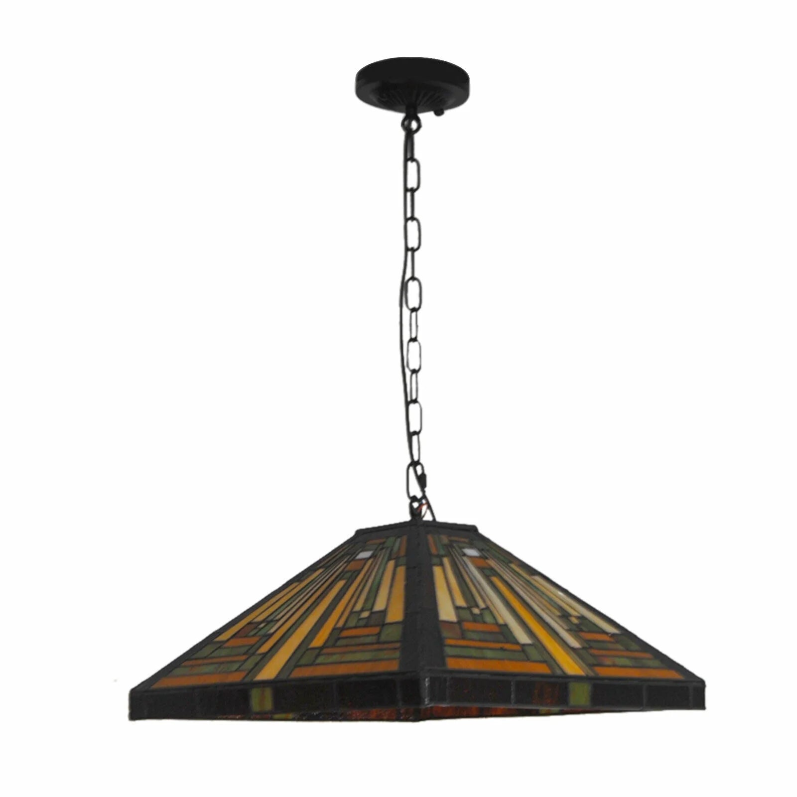 Vintage Stained Glass Pendant Lamp Ceiling Fixture X201