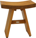 Teak Shower Bench with Carved Pattern W2957