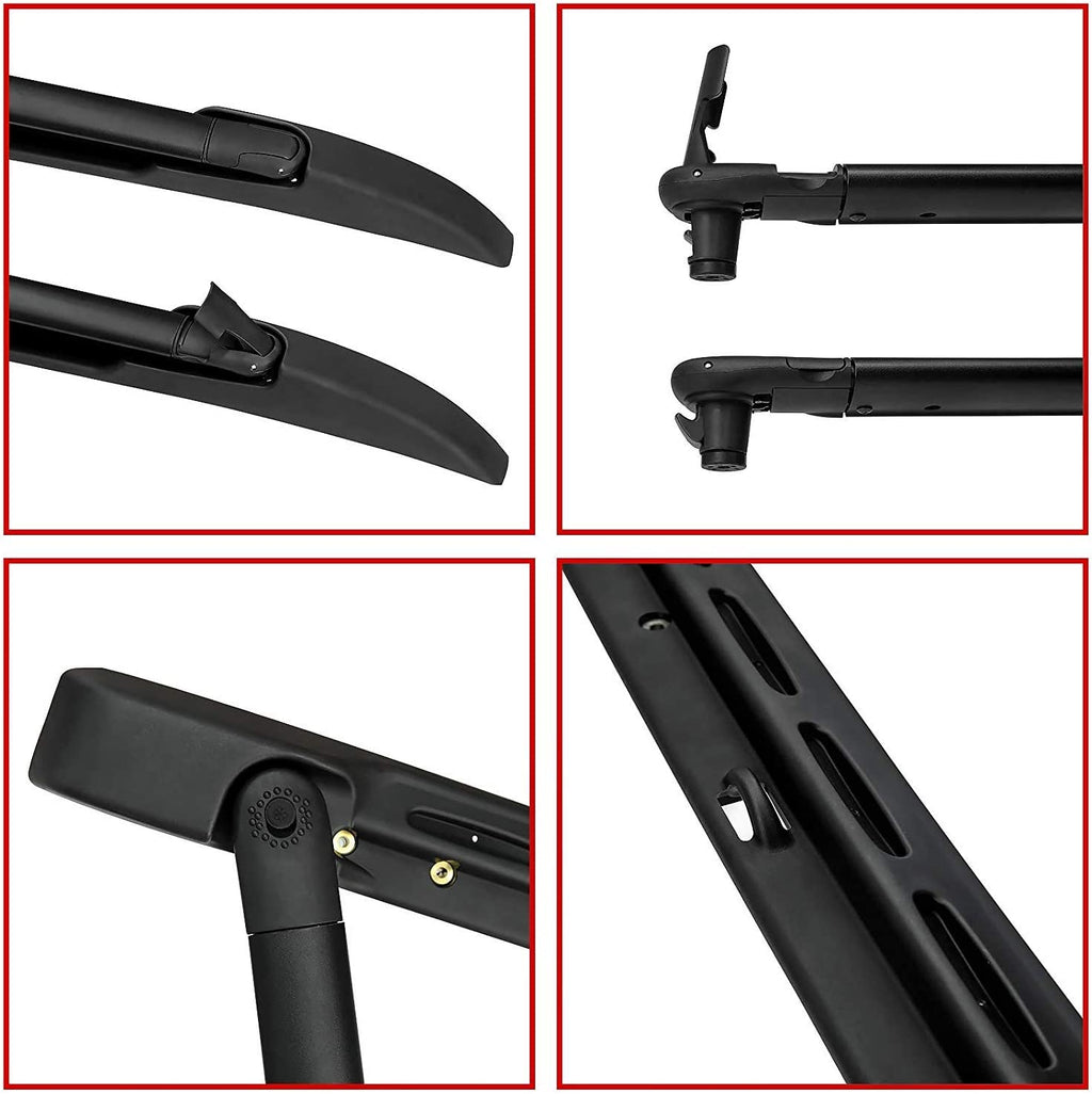 Black Roof Rack Set for Toyota Tacoma Double Cab 2005-2023 I242