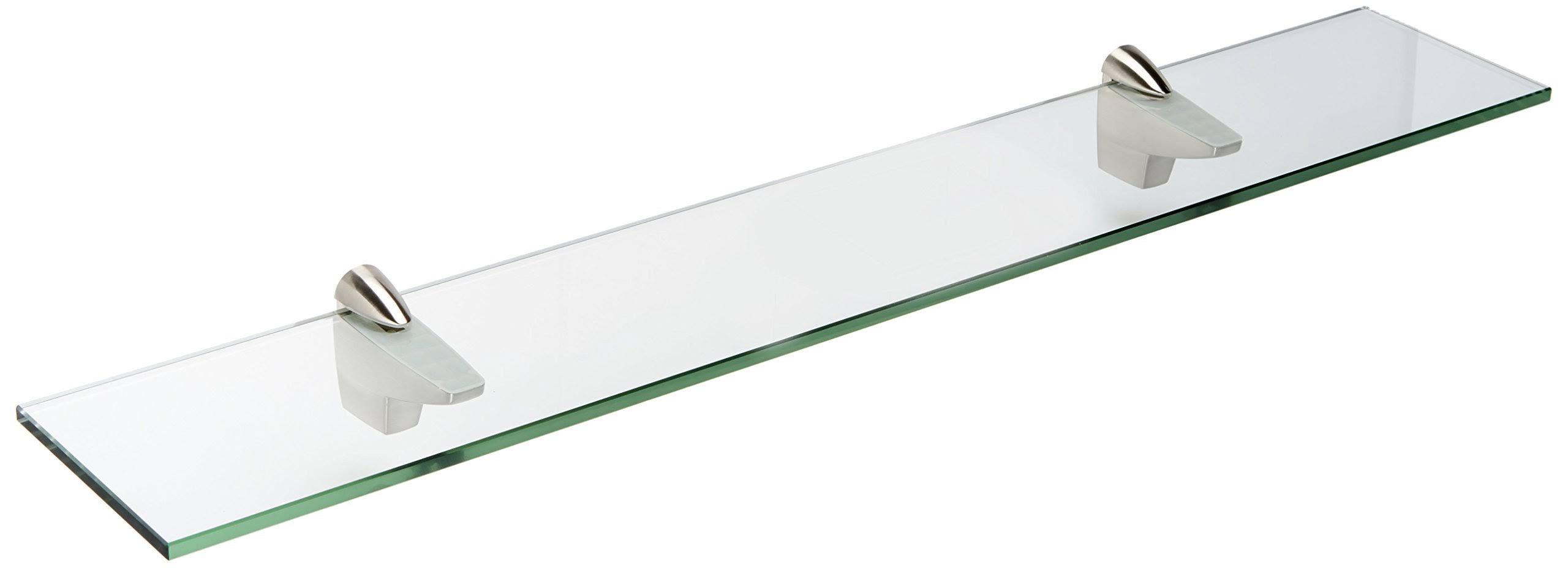 Glass Shelf, Brushed Steel, 8 x 24 K14957