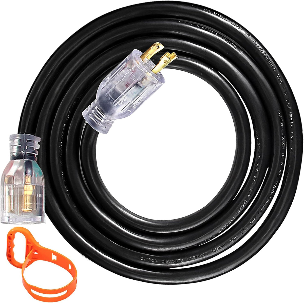 15FT 30AMP 10/4 ETL 7500W Extension Cord Pack of 2 X881