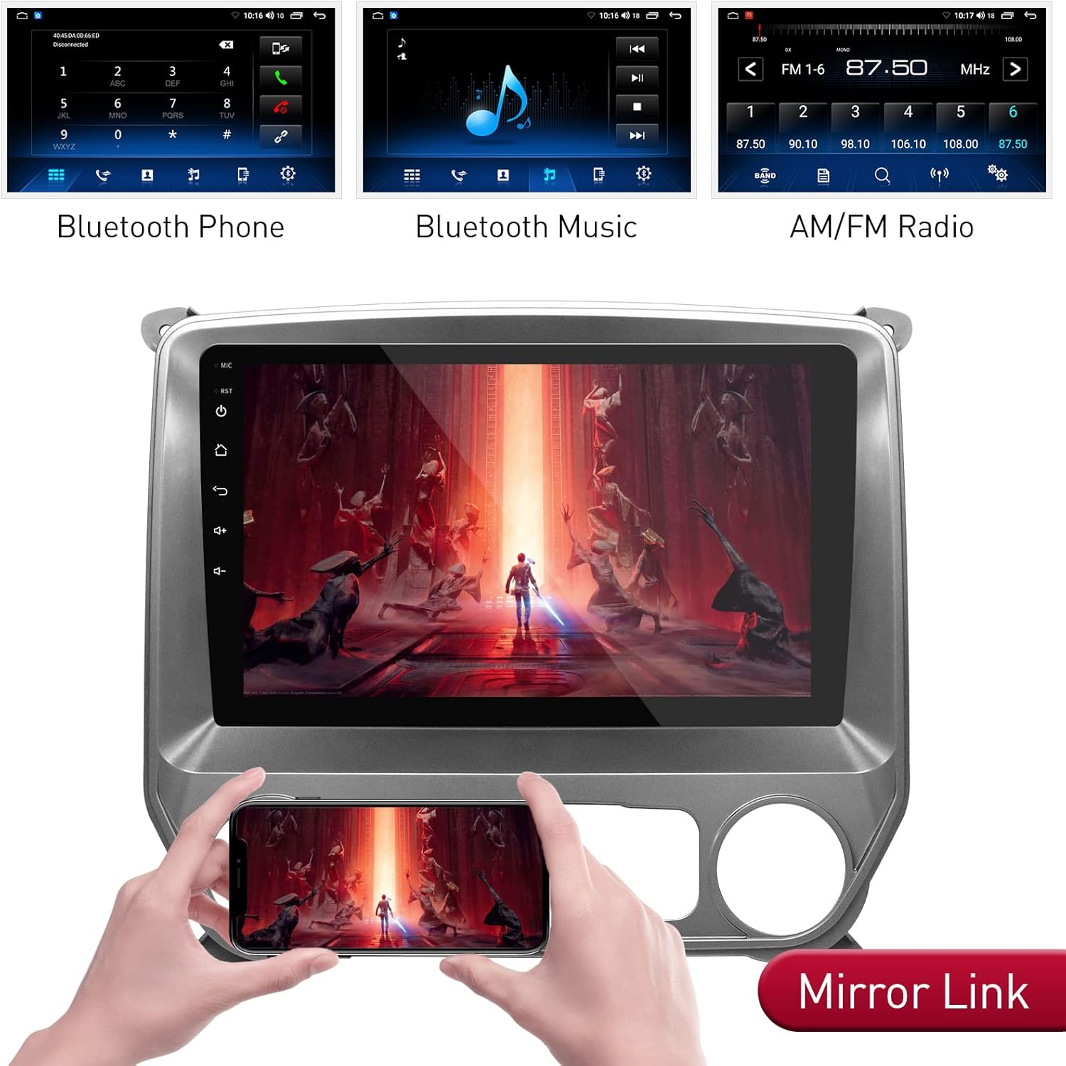 Android 10.0 Car Stereo with Carplay, Bluetooth, AHD Rear View Camera A568419