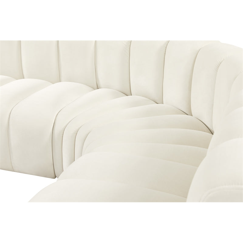 Cream Velvet Modular Sofa S2863