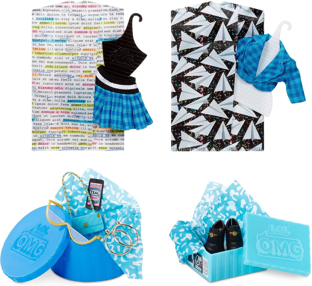 Fashion Doll With 20 Surprises Including Doll, Outfit, Shoes, Accessories, Hat, Purse, Hairbrush, Doll Stand, Closet/Dress Room Playset D909