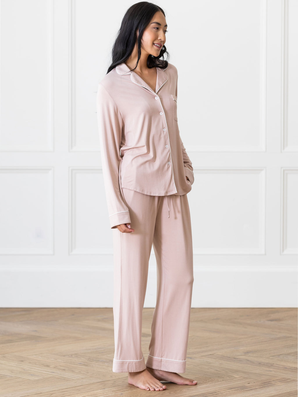 Women's Bamboo Stretch-Knit Long Sleeve Pajama Top - Last Chance