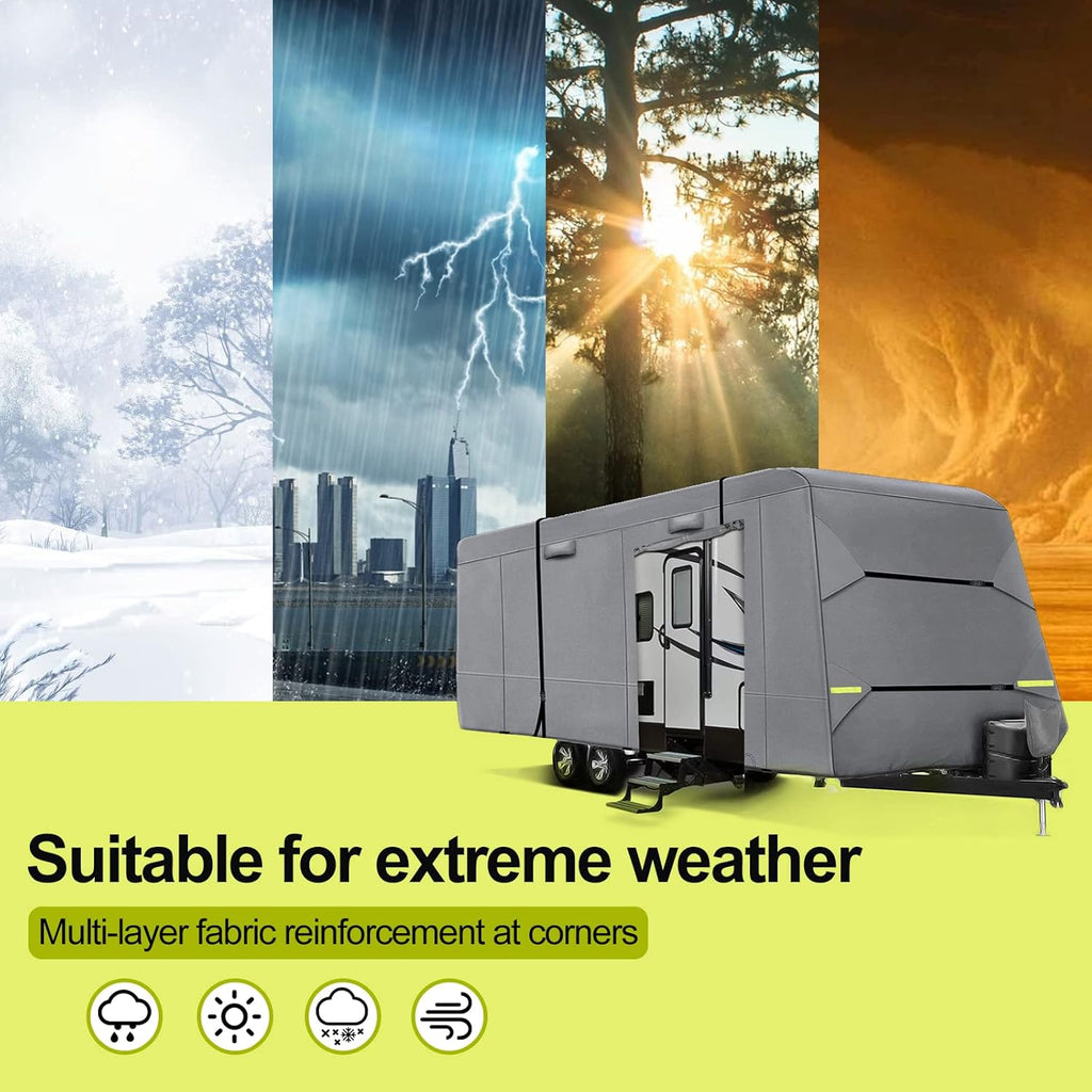 6 Layers RV Cover Anti-UV Windproof Ripstop Extra Thick Camper Cover I538
