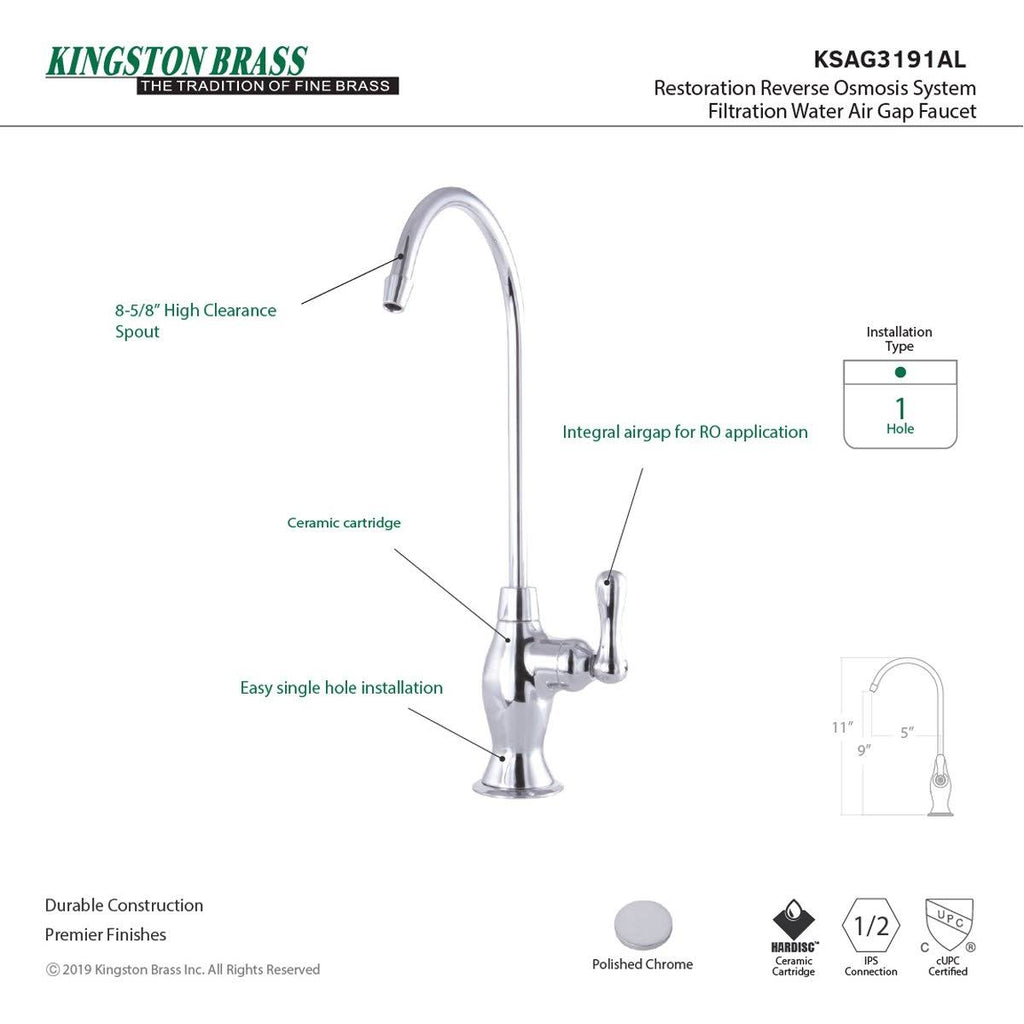 Polished Brass Reverse Osmosis Water Faucet D87941