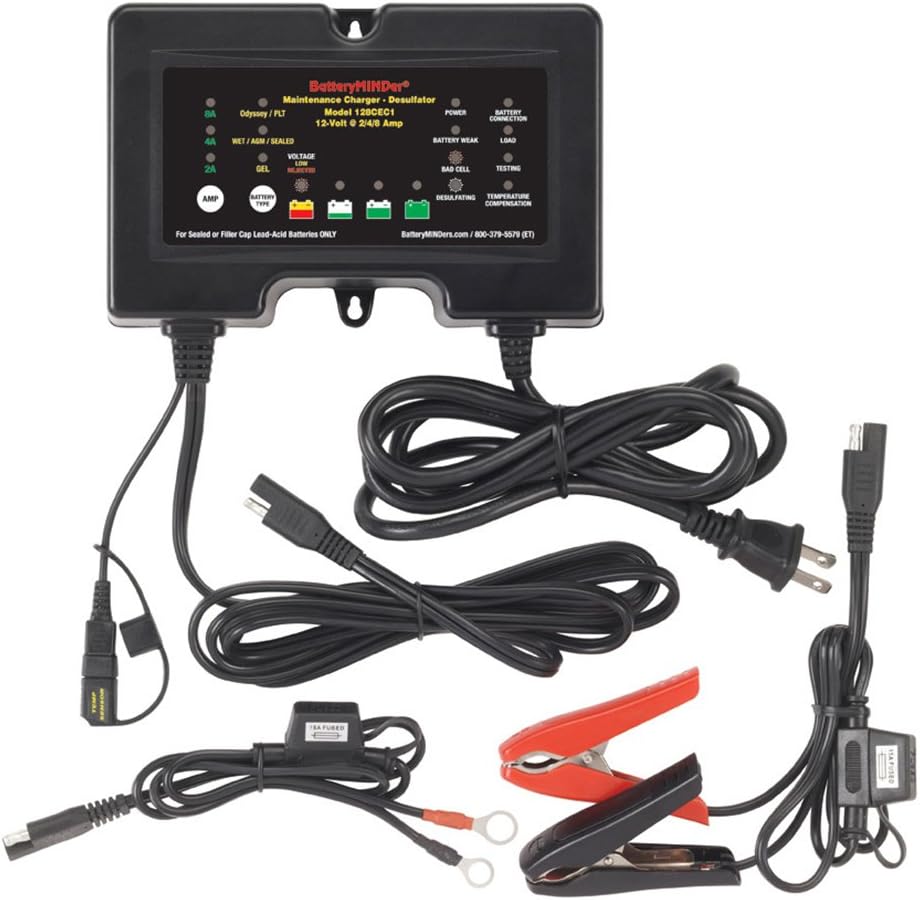 12 Volt 2/4/8 AMP Battery Charger, Maintainer, and Desulfator L27390