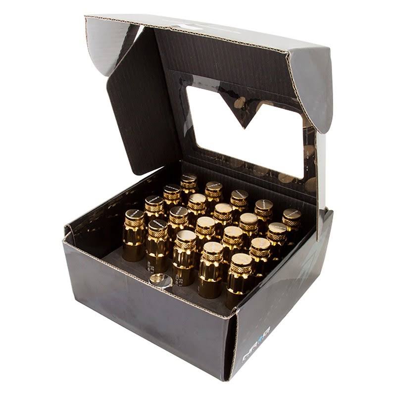 21 PC Chrome Gold Steel Lug Nut Set I71910