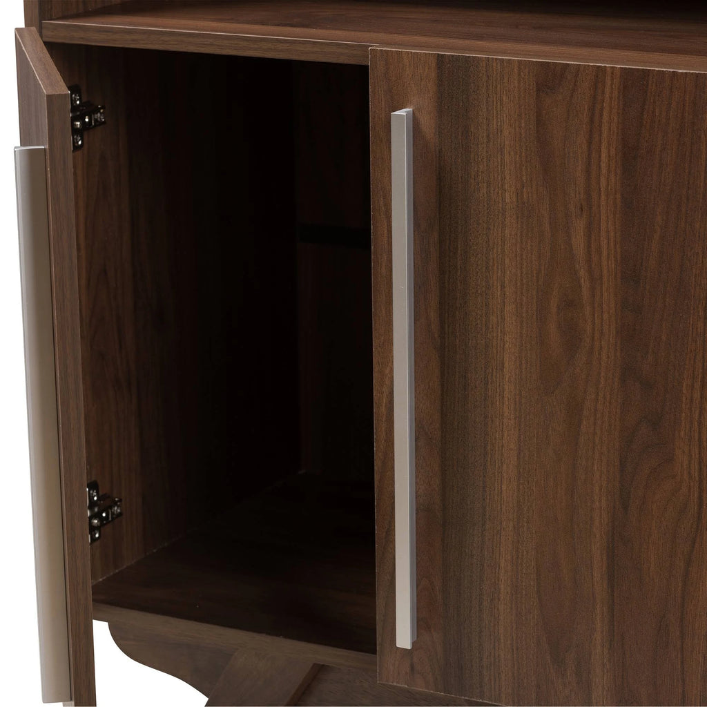 Walnut Brown Wood Bookcase F501312