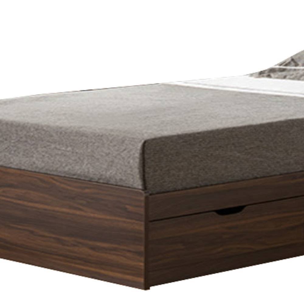 Dark Walnut Brown Wooden Twin Size Chest Bed with 3 Drawers C601941