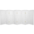 White 8 Panel Folding Room Divider Y115