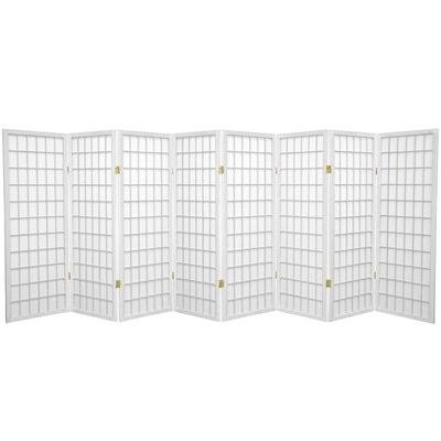 White 8 Panel Folding Room Divider Y115