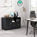 Large File Cabinet with Lock and Drawer, Mobile Lateral Filing Cabinet Printer Stand U8879