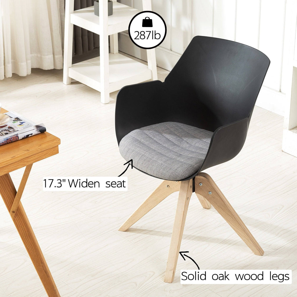 Swivel Accent Armchair Black L4367