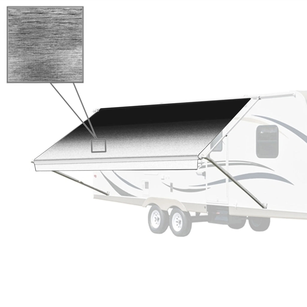 Black Vinyl RV Awning Fabric Replacement 16X8 ft D83779