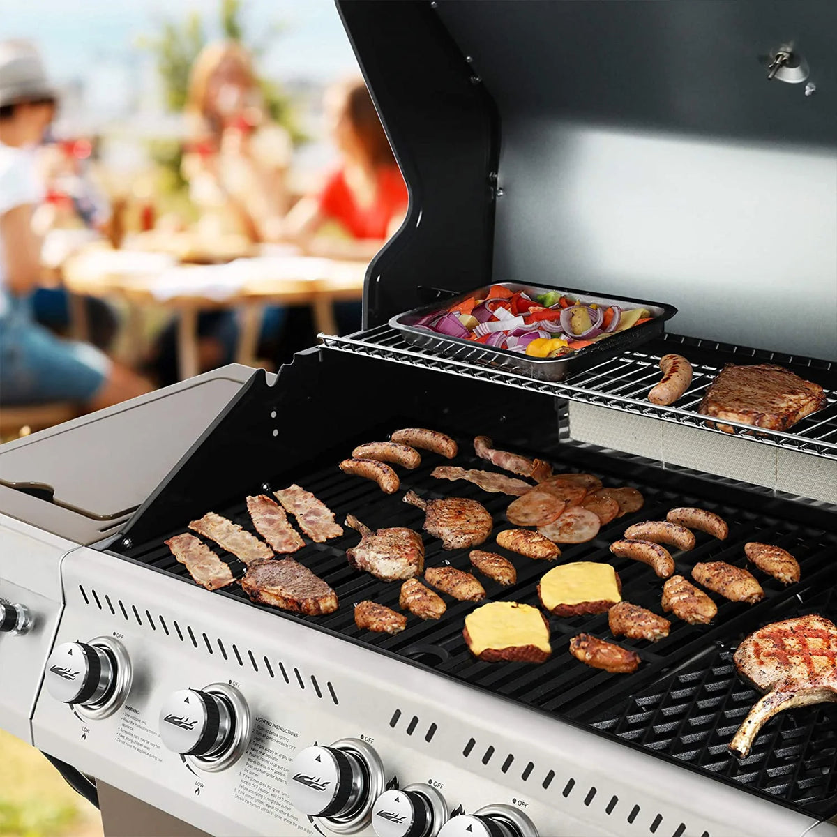 5-Burner Propane Gas Grill with Rotisserie Kit C765048