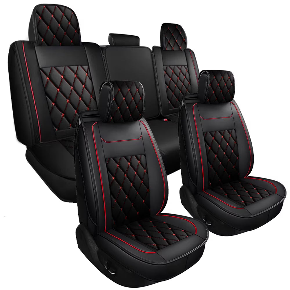 Black-Red Full Set Car Seat Covers F690