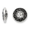 14k White Gold Black Diamond Earring Jackets X78318