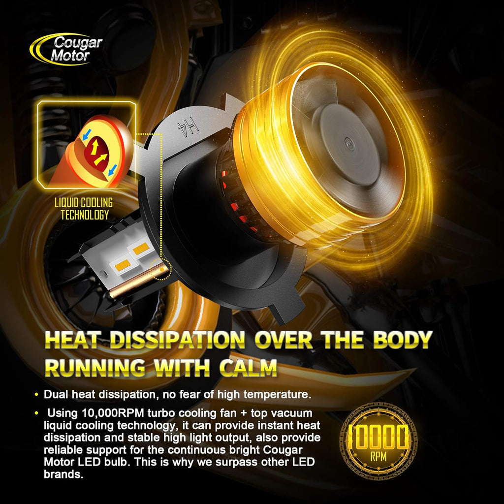 H4 LED Bulb 6500K Cool White All-in-One Conversion Kit Pack of 2 C7119
