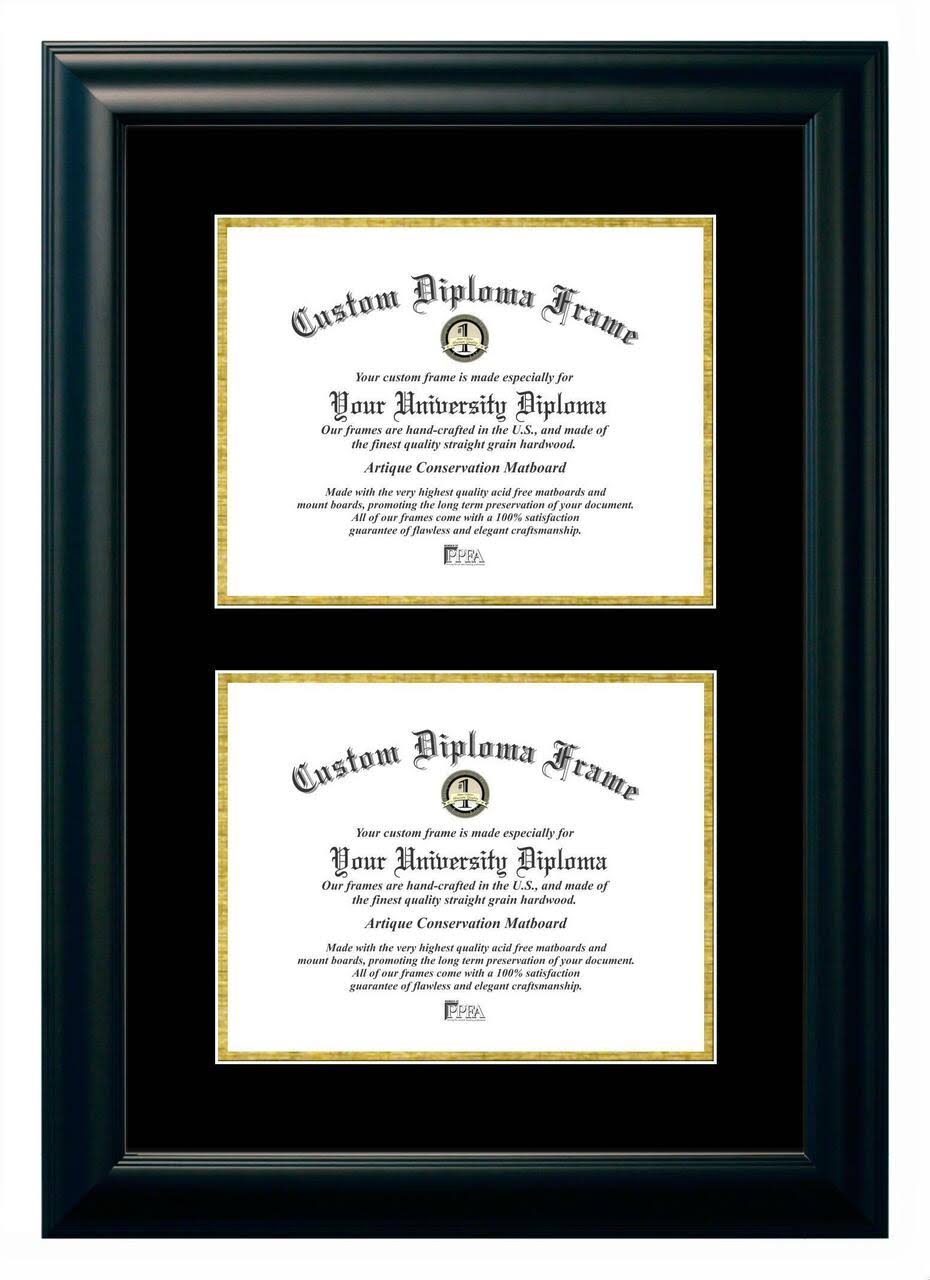8.5x11 Satin Black Certificate Frame O202