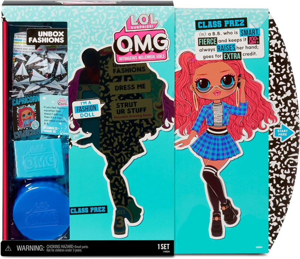 Fashion Doll With 20 Surprises Including Doll, Outfit, Shoes, Accessories, Hat, Purse, Hairbrush, Doll Stand, Closet/Dress Room Playset D909