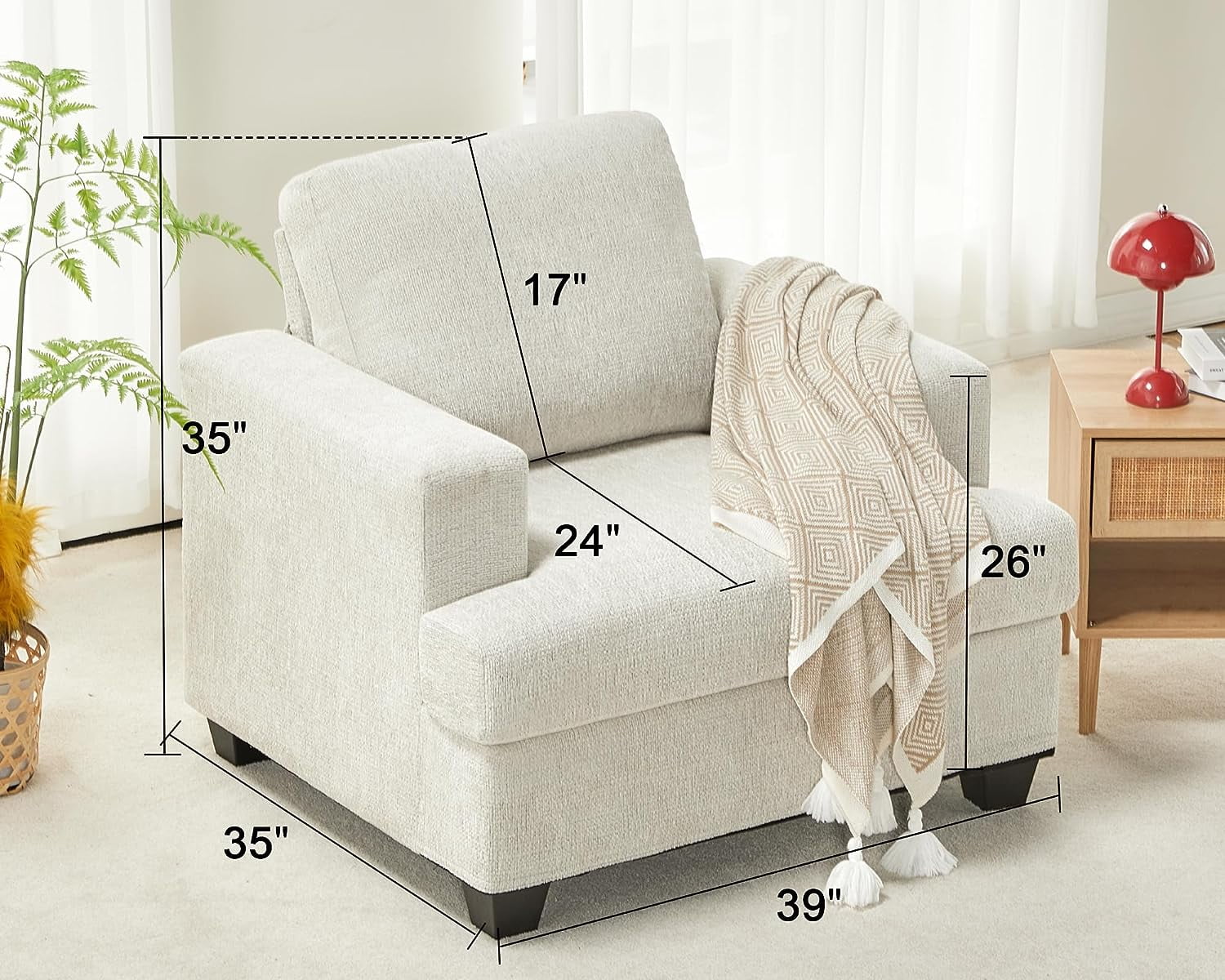 Modern Sofa with Extra Deep Seats R8388