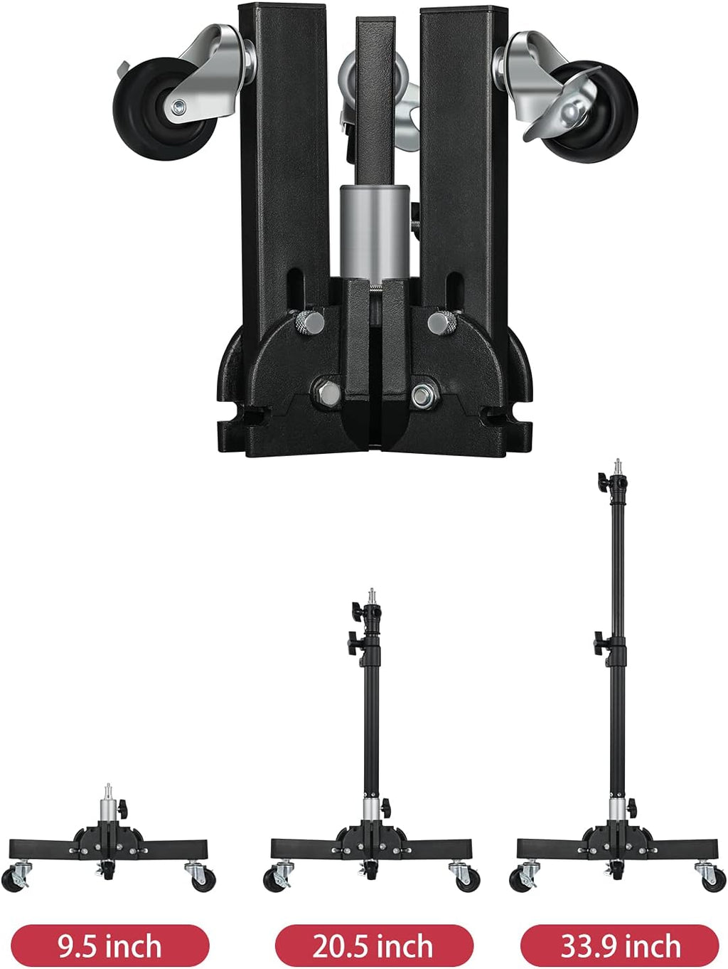 2 Pack Heavy Duty Aluminum Alloy Photography Light Stands Kit I88920